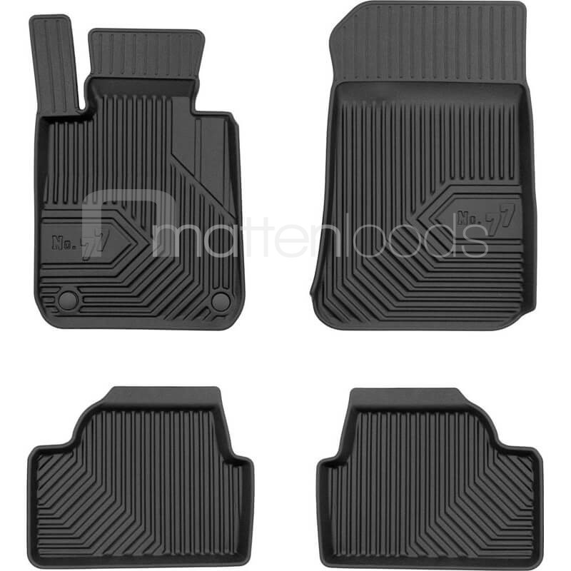 MDM Rubberen Vloermatten Voor BMW 1-serie E81/E87 – 2004-2011 – Set Van 4, Zwart, 5 Cm Opstaande Rand